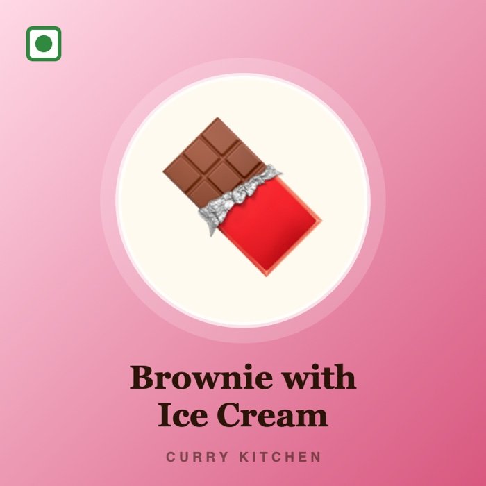 Brownie with Ice Cream